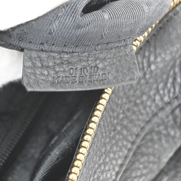 LOEWE Logo Anagram 2Way Shoulder Hand Bag Leather Black GHW Spain 95RL702 - Picture 13 of 16